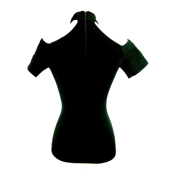 Sexy Caged Turtleneck Cold Shoulder Top - Picture 3 of 3